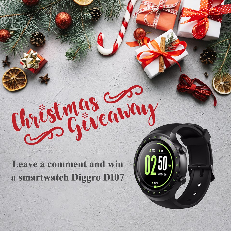 Diggro Di07 Smartwatch Giveaway για τα Χριστούγεννα!