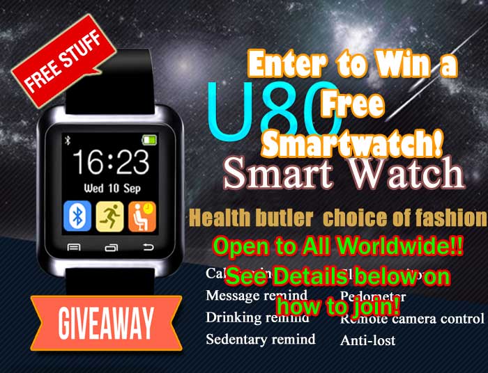 U80 Smartwatch International Giveaway! Μπείτε για να κερδίσετε!