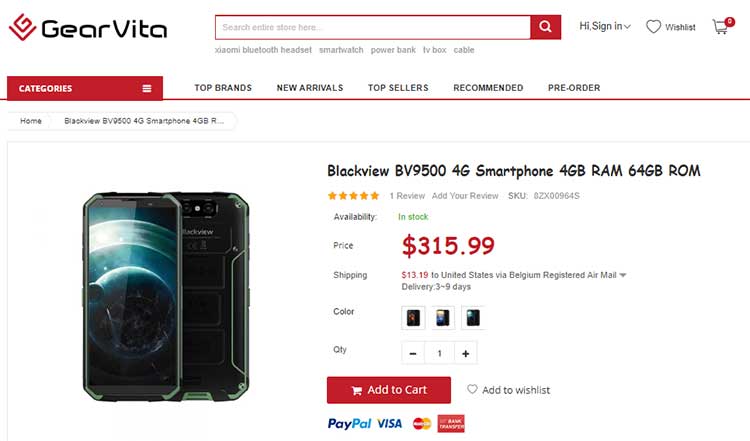 BlackView BV9500 4G Smartphone - Κωδικός κουπονιού GearVita
