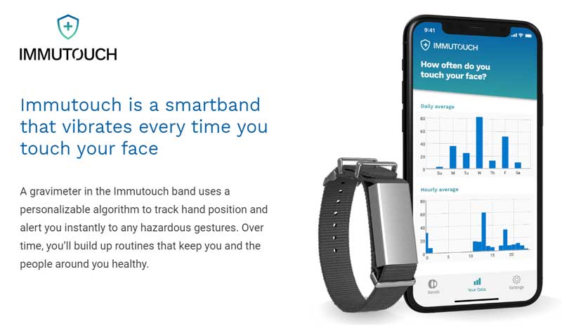 Immutouch Smartband - Μπορεί να φορεθεί για την καταπολέμηση του ιού Corona