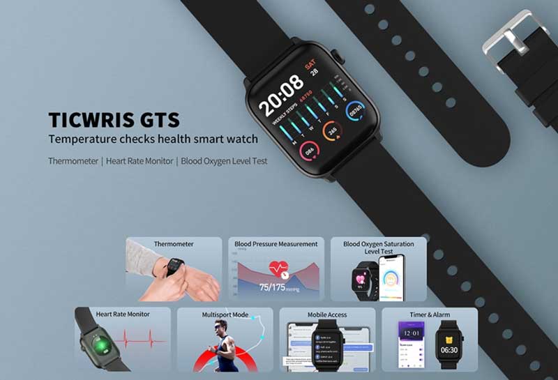 ticwris gts smartwatch θερμόμετρο