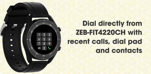 Zebronics-Smartwatch-ZEB -–- Fit4220CH-Buetooth-κλήση