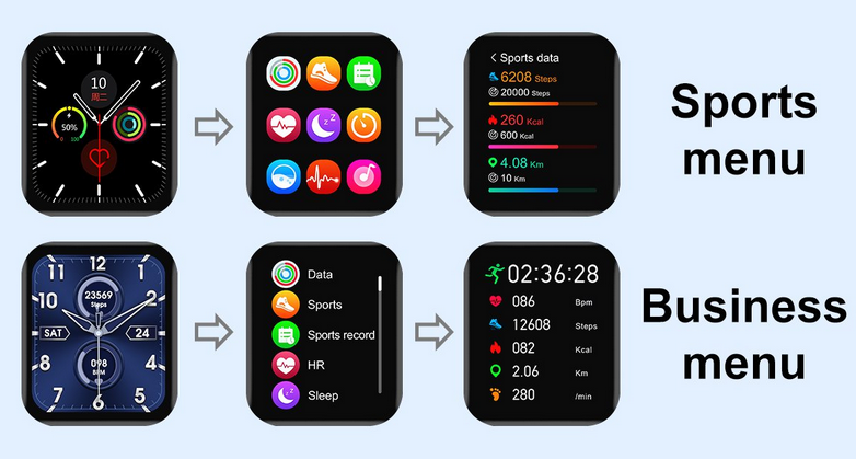 Μενού του No.1 DT X Smartwatch