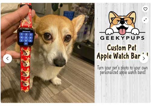 Προσαρμοσμένο Pet Art Portrait Apple Watch Strap