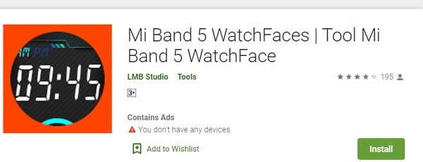 Mi Band 5 ρολόγια
