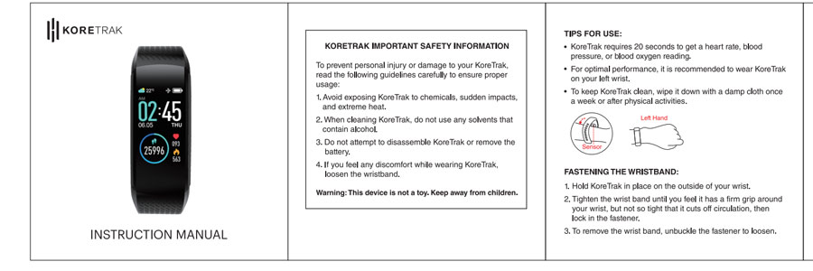 Εγχειρίδιο Koretrak-smartwatch-user