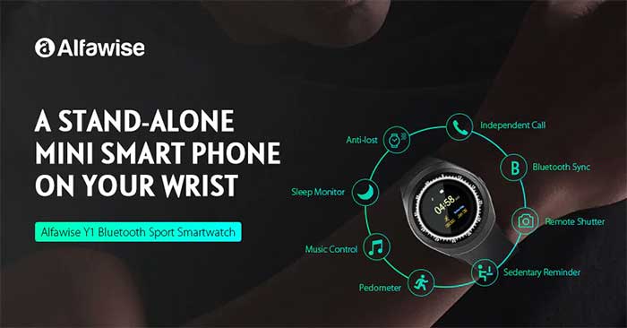 Alfawise Y1 696 Bluetooth Sport Smartwatch - Κωδικός κουπονιού