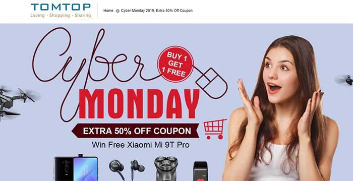 Tomtop.com Καταπληκτική προσφορά Black Friday και Cyber ​​Monday